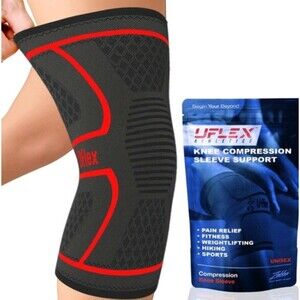UFLEX Athletics Knee Sleeve SYK-1800 Size Large L Running Jogging NEW SEALED